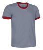 Camisetas manga corta valento combi ca gris rojo con impresión vista 1