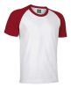 Camisetas manga corta valento caiman de algodon blanco rojo con logo vista 1