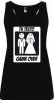 Camisetas despedida mujer de tirantes de despedida diseño game over 100% algodón negro con impresión vista 1
