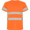 Camisetas reflectantes roly delta de poliéster naranja fluor con impresión vista 1