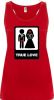 Camisetas despedida mujer de tirantes de despedida true love 100% algodón rojo para personalizar vista 1