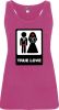 Camisetas despedida mujer de tirantes de despedida true love 100% algodón roseton para personalizar vista 1