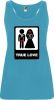 Camisetas despedida mujer de tirantes de despedida true love 100% algodón turquesa para personalizar vista 1