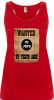 Camisetas despedida mujer de tirantes de despedida diseño wanted 100% algodón rojo con impresión vista 1
